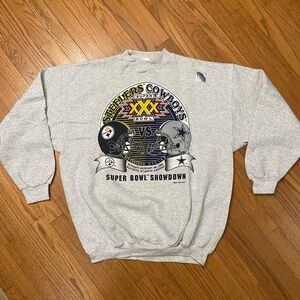 Vintage Pittsburgh Steelers Vs Dallas Cowboys 1995 retro sweatshirt shirt - XL